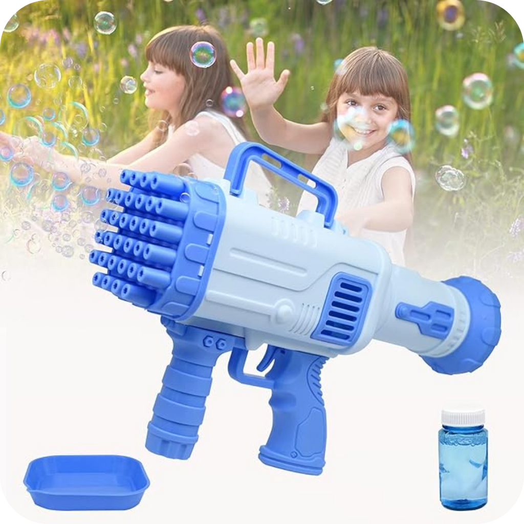 BAZOOKA DE BURBUJAS AZUL 32 Agujeros