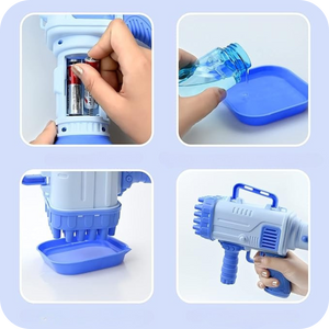BAZOOKA DE BURBUJAS AZUL 32 Agujeros