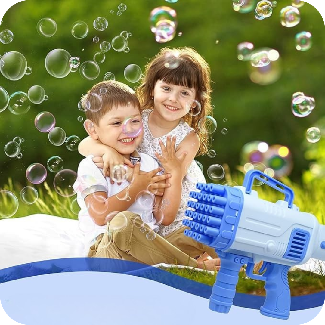 BAZOOKA DE BURBUJAS AZUL 32 Agujeros